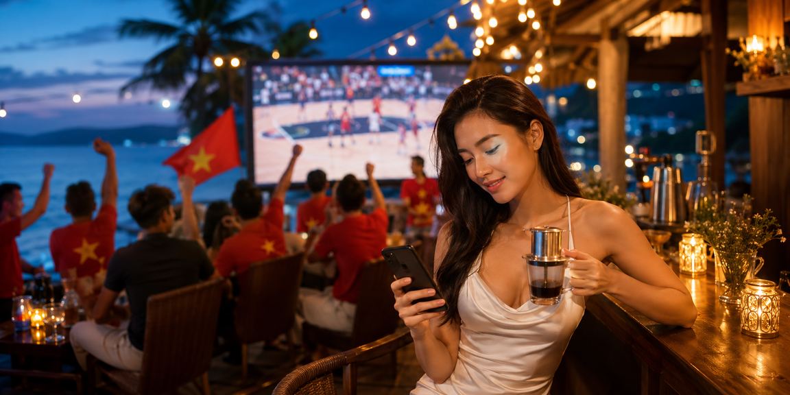 Trận đấu bóng rổ tại Phú Quốc cùng cà phê Việt Nam